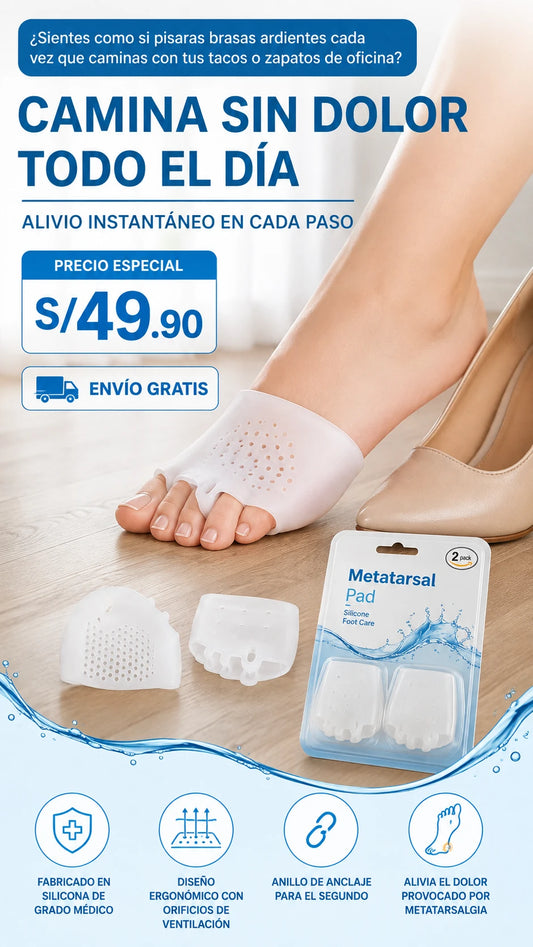 Almohadillas Metatarsales de Silicona Lavables y Reutilizables