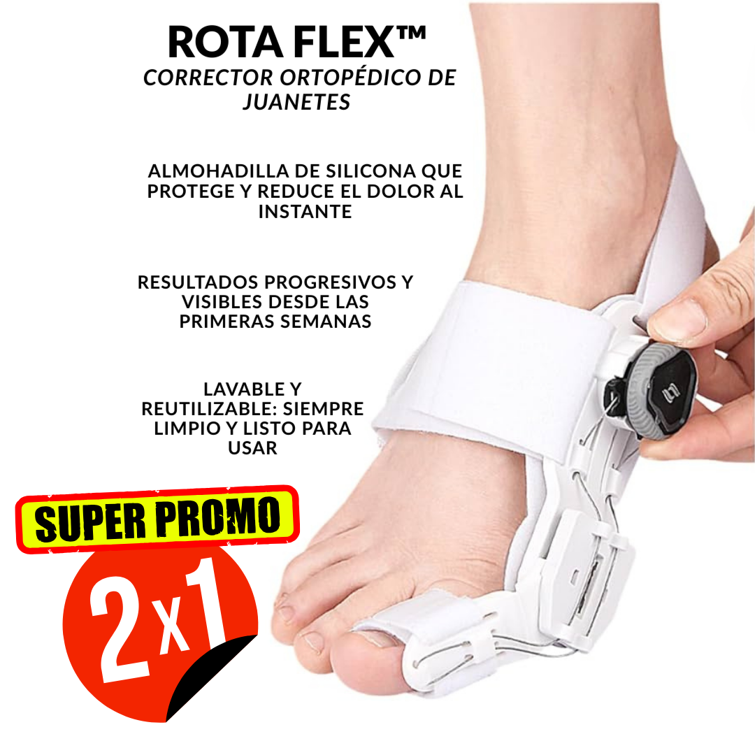 2 X 1 Corrector de Juanetes Ortopedico ROTA FLEX ®